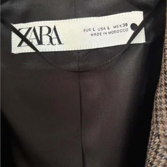 Zara Brown Sport Coat Tailored Blazer - Picture 4 of 5